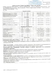 Сертифікат Гинкго Лонг (Билоба) NSP